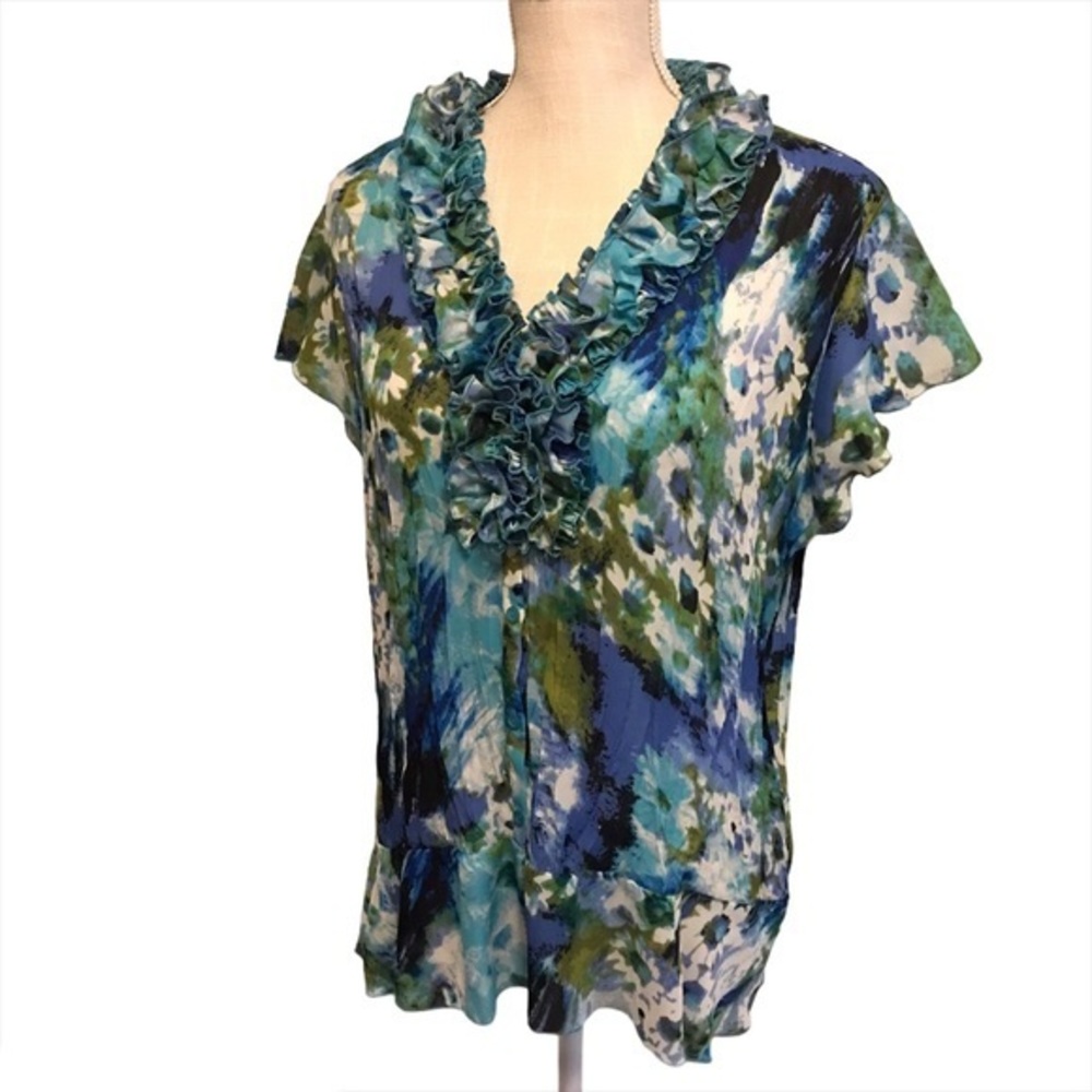 East 5th Crinkled Ruffled Blouse